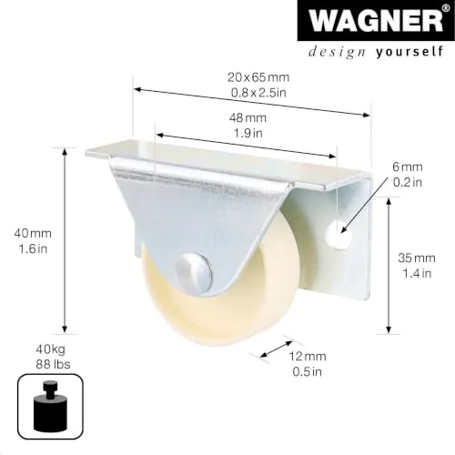 Wagner Design 01076001 rotella 35 mm bianca singola