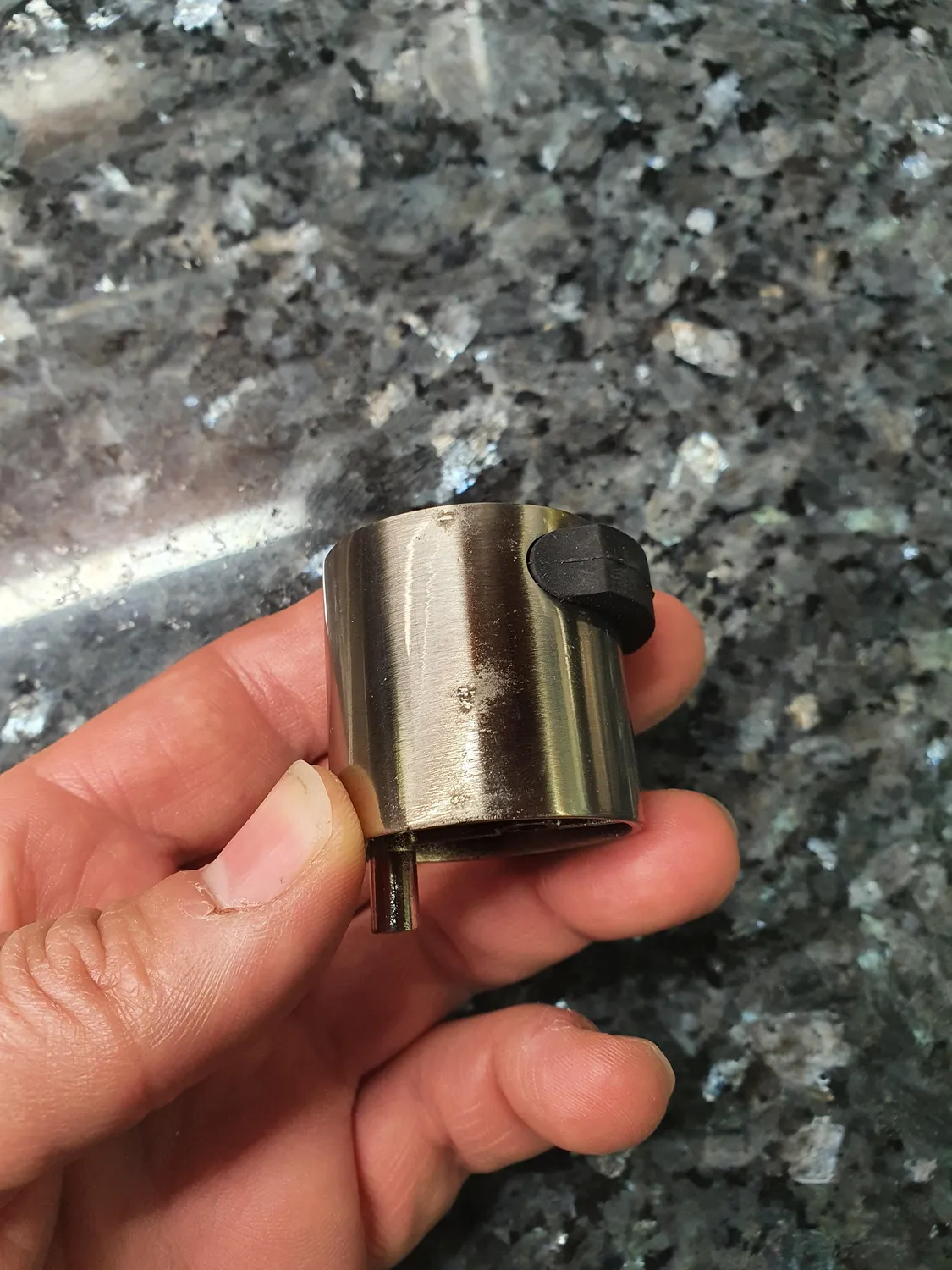 Wagner Fermaporta Pavimento Avvitare Ø 38 mm Effetto Inox