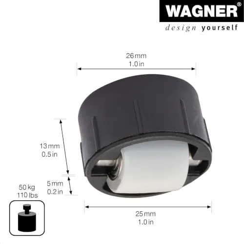 Wagner 01702701 mini roller incasso morbido 15 mm 50 kg