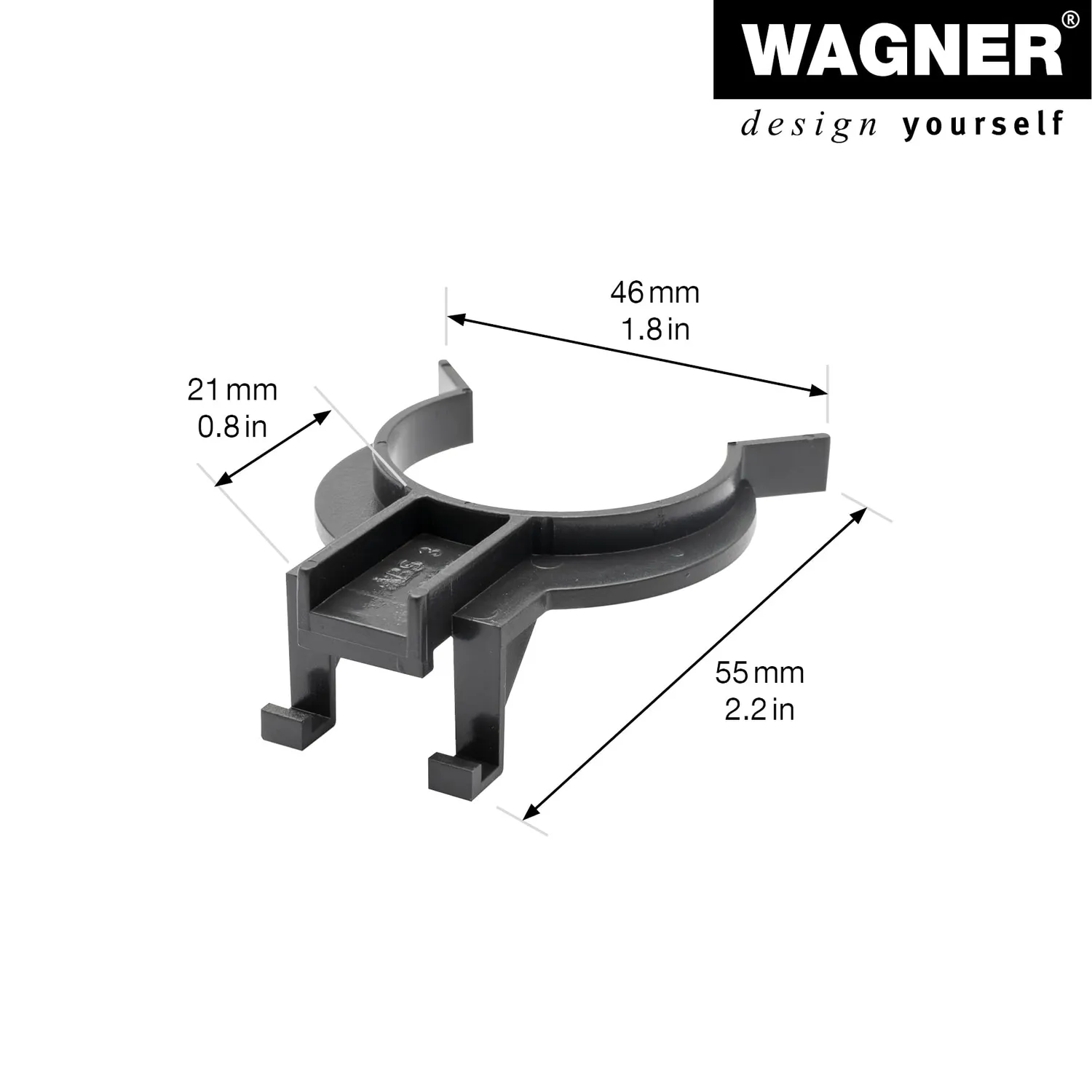 Wagner 12041200 clip fissaggio piedini cucina 2 pezzi grigio