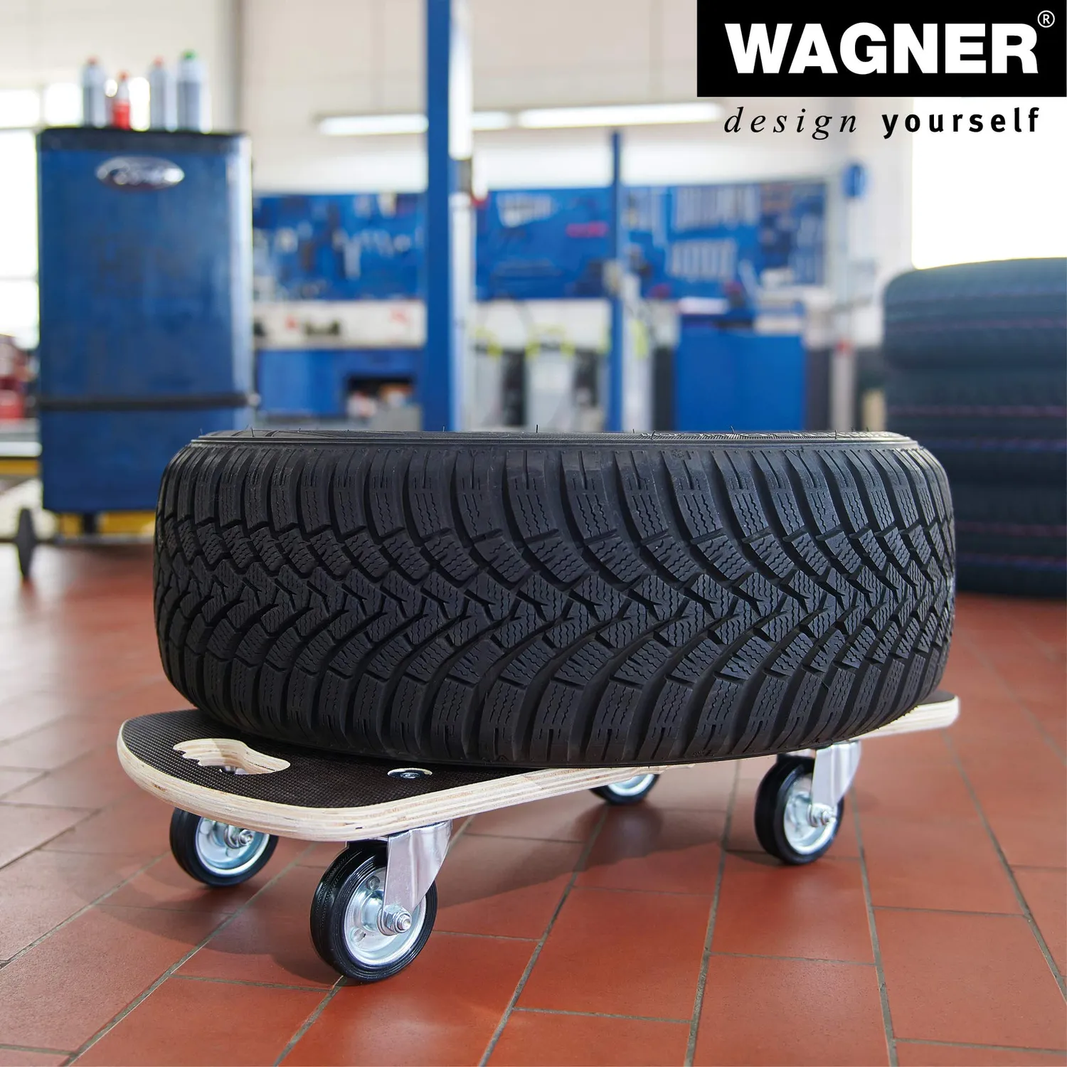 WAGNER MM 1312 carrello trasporto 57,5x29 cm gomma 300 kg