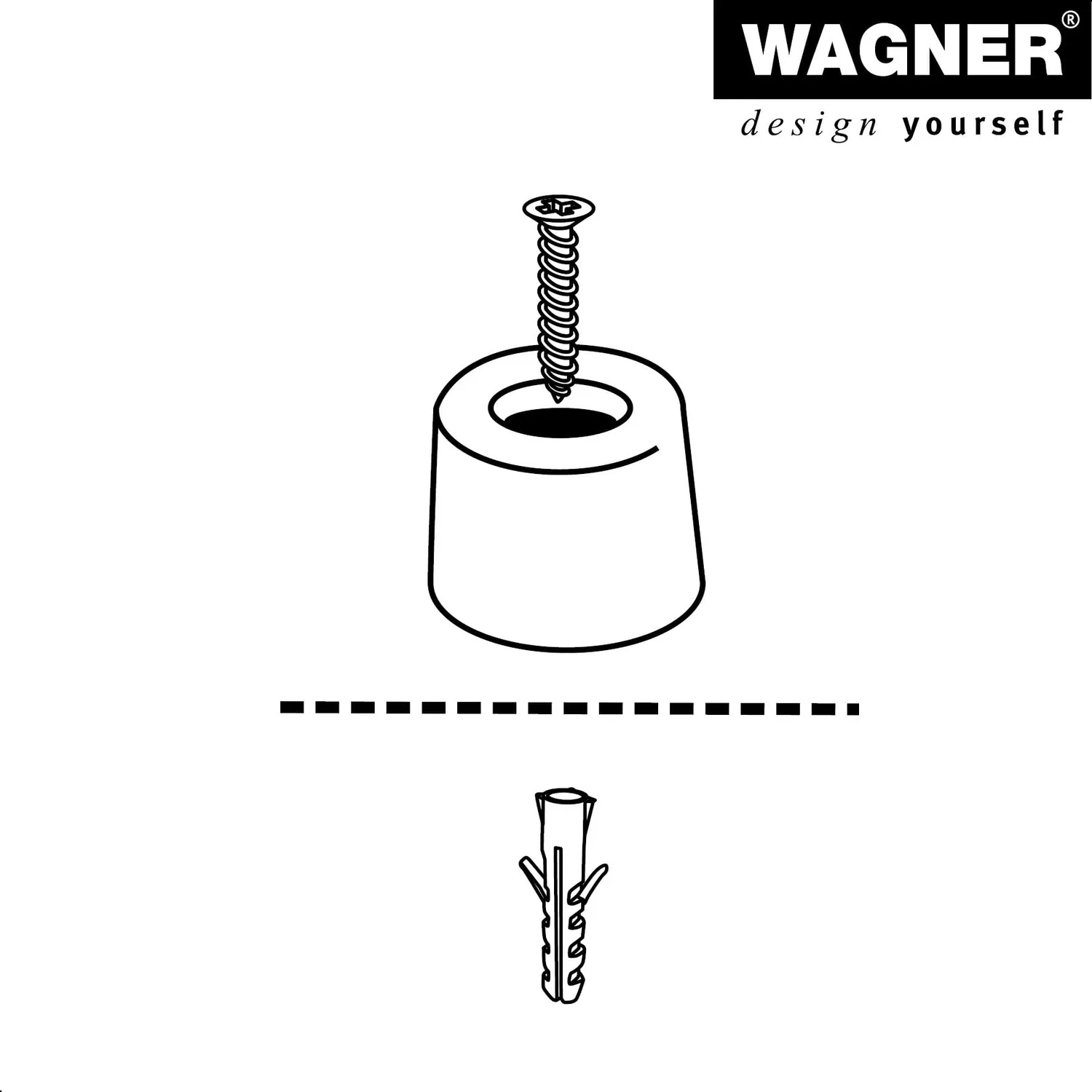 Wagner Vulkano Small fermaporta Ø30 mm rosso