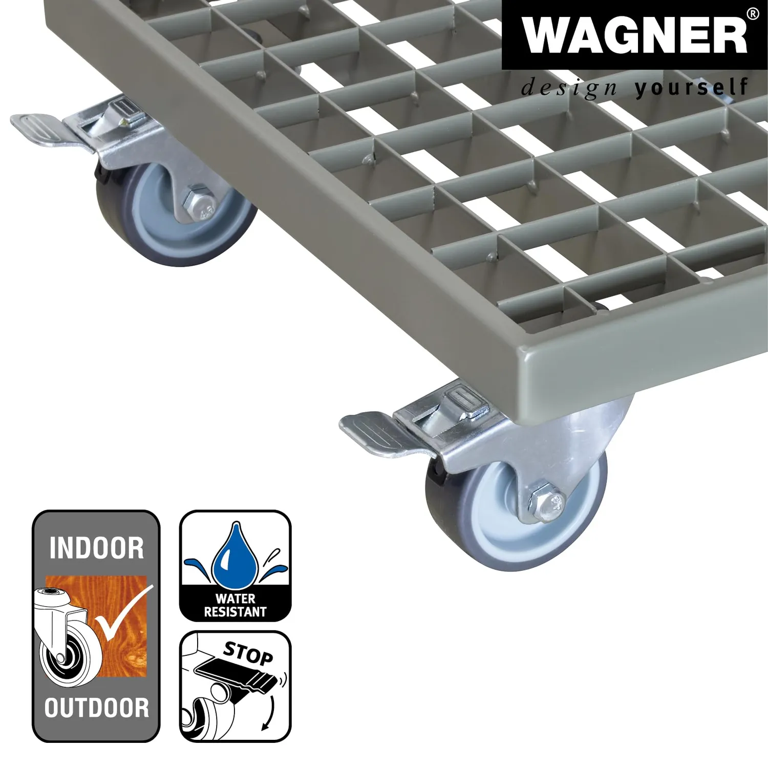 Wagner Industrial 20701601 carrello piante 29x29 cm gris 200 kg