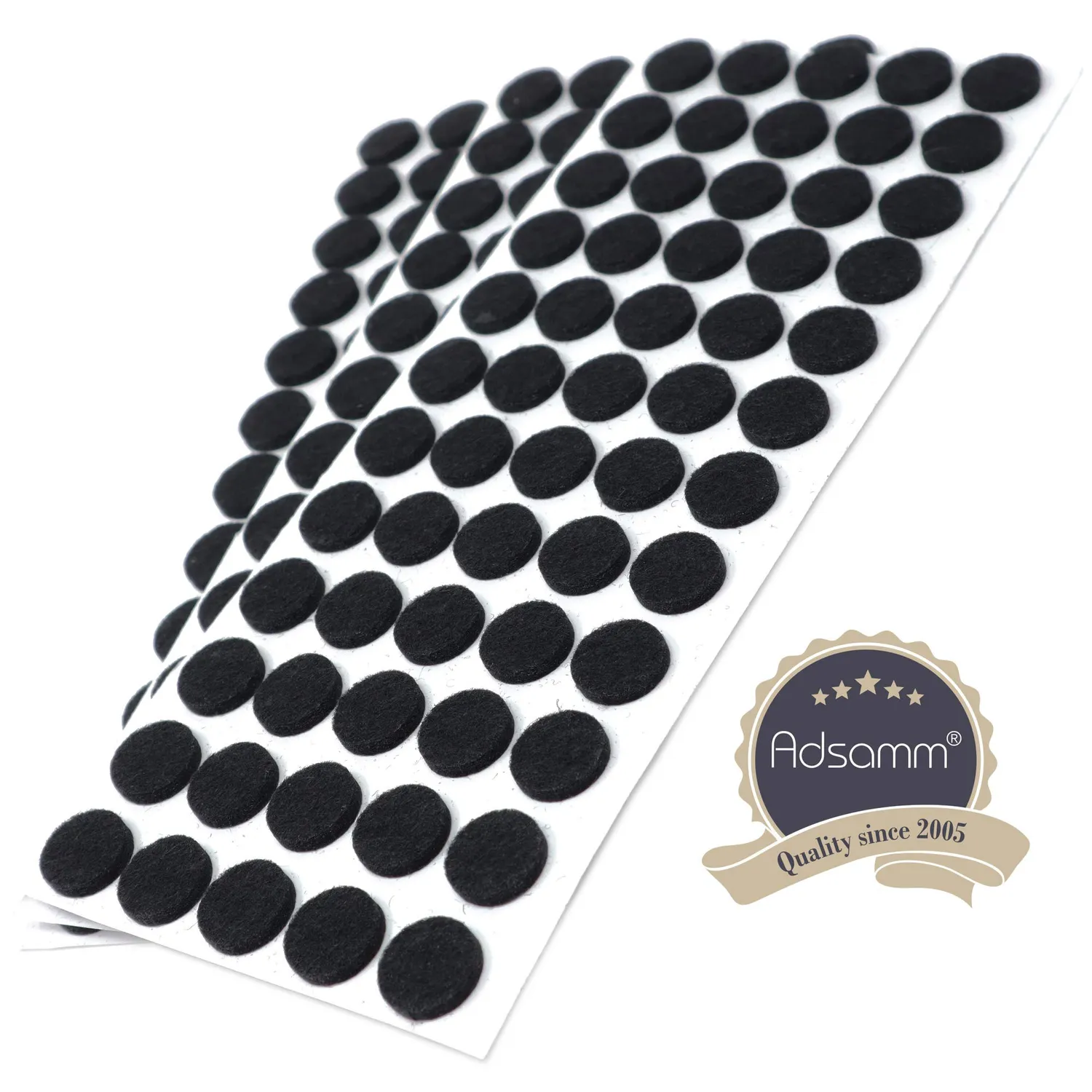 Adsamm feltrini tondi 14 mm 180 pezzi neri