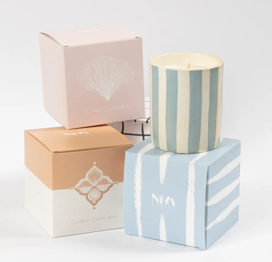 NIVA Zebra candela fico terracotta celeste