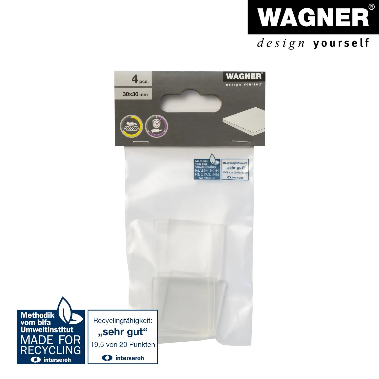 Wagner 15313099 paracolpi silicone 4 pezzi trasparenti