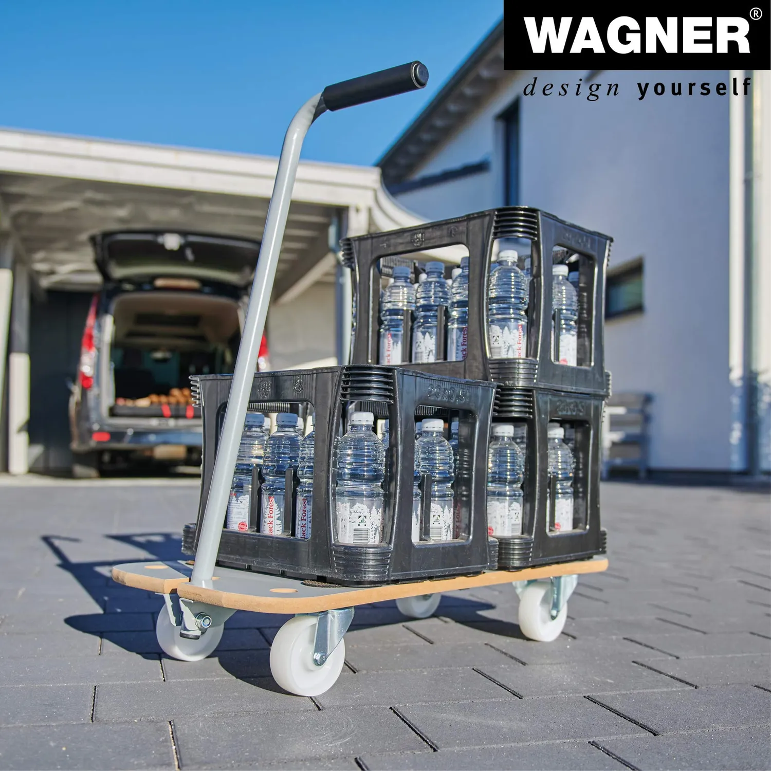 Wagner MM 1389 Carrello Trasporto 79x39 cm 200 kg Timone