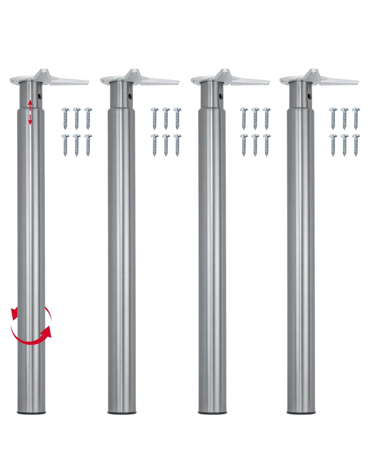 Gedotec H1730 piede mobile cromo 1 pz 700-880 mm