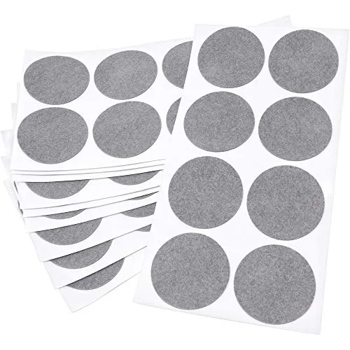 Adsamm feltrini ultrasottili Ø 50 mm grigi 80 pezzi 1,5 mm