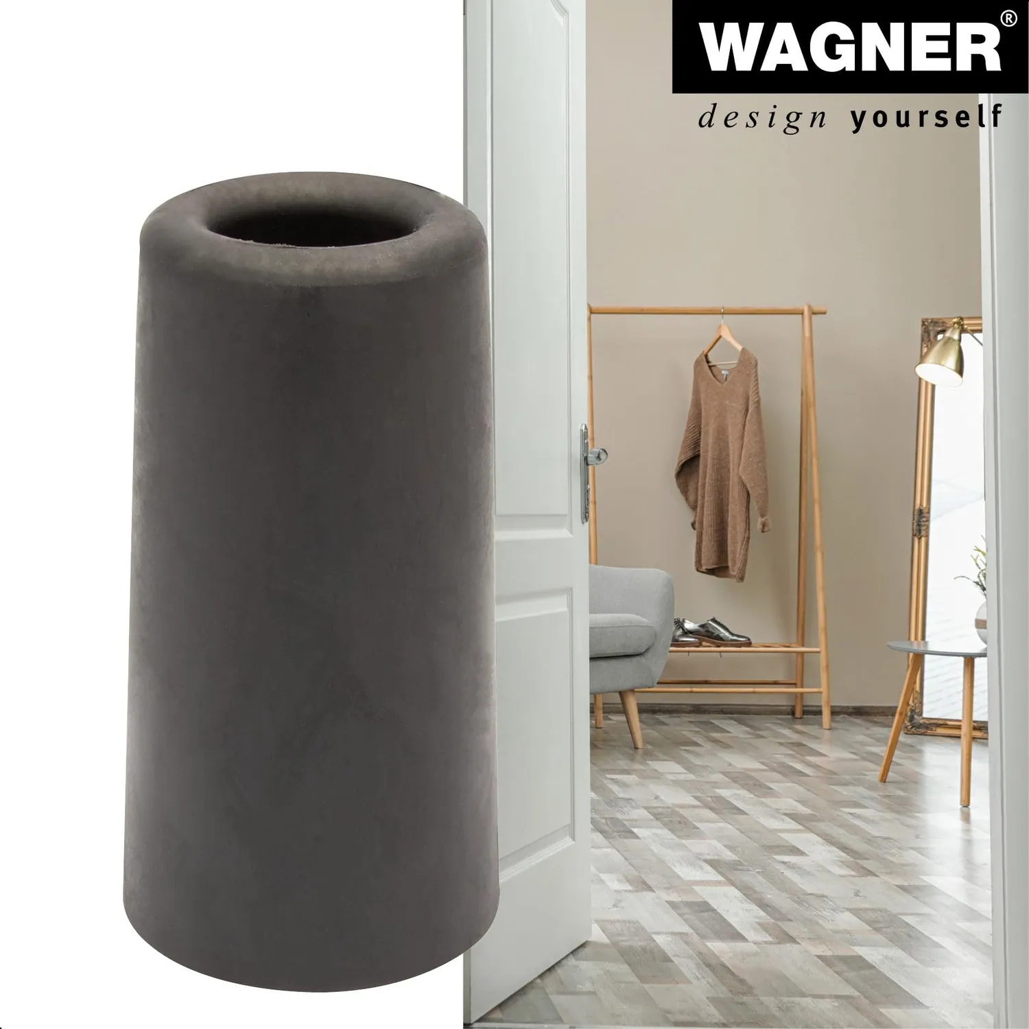 Wagner Vulcano Big 15207221 fermaporta rosso Ø40x73 mm gomma