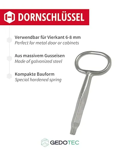 Gedotec EASY chiave quadrata 8x8 mm zinco 1 pezzo