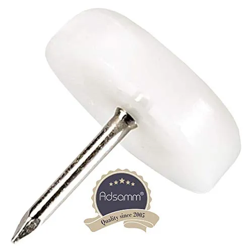 Adsamm PG-N-WH-20-16 pattini plastica bianchi 20 mm 16 pezzi