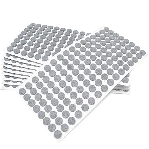 Adsamm feltrini tondi 12 mm grigio 1280 pezzi autoadesivi 3,5 mm