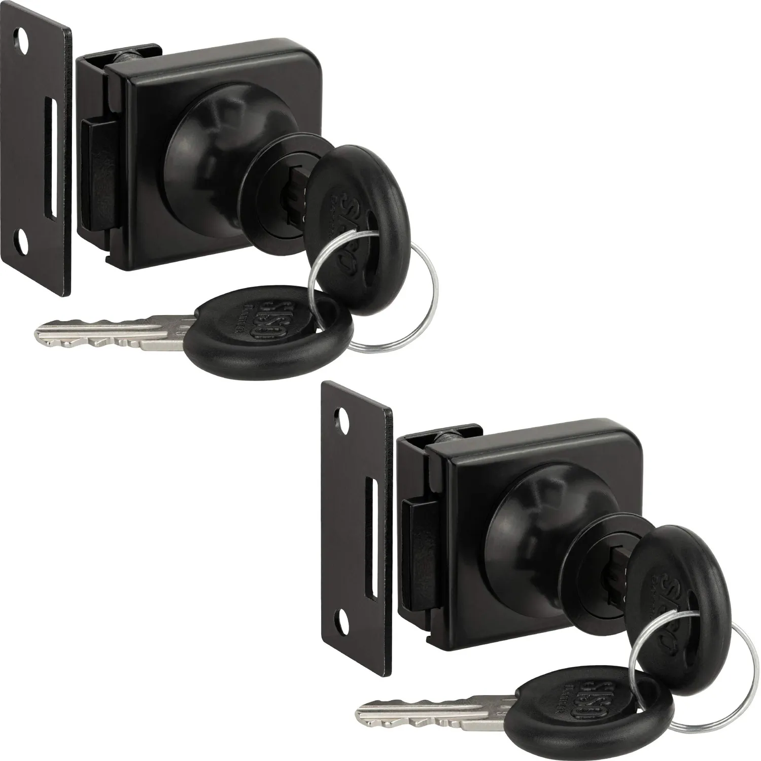 Gedotec Econo Black Serratura Mobili Vetro 4-8 mm 1 Pezzo