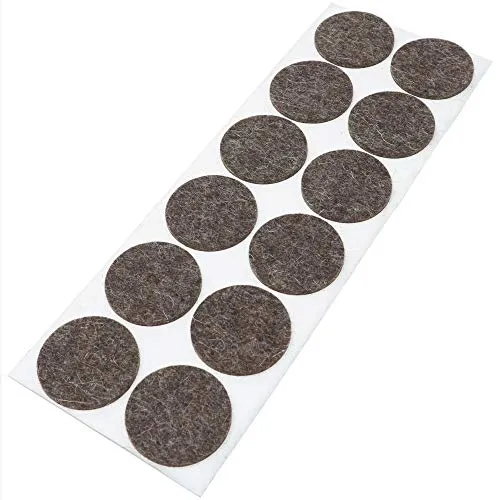 Adsamm Quality Feltrini Lana Ø40 mm Marroni 12 Pezzi 3 mm