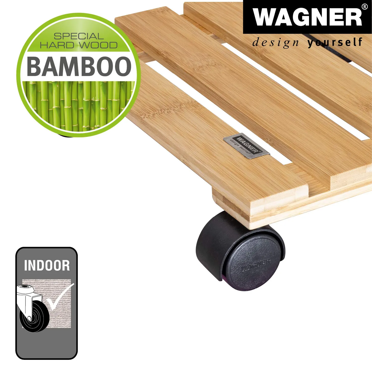 WAGNER Bamboo 20026501 Carrello Piante 29x29 cm 100 kg