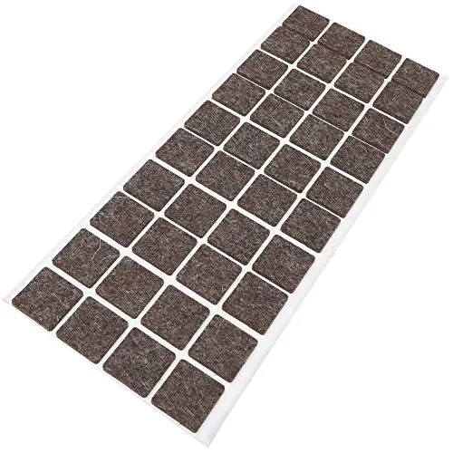 Adsamm Feltrini Lana Naturale Quadrati 25x25 mm Marroni 40 Pezzi