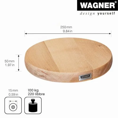 Wagner Massiv carrello piante faggio 25 cm 100 kg ruote