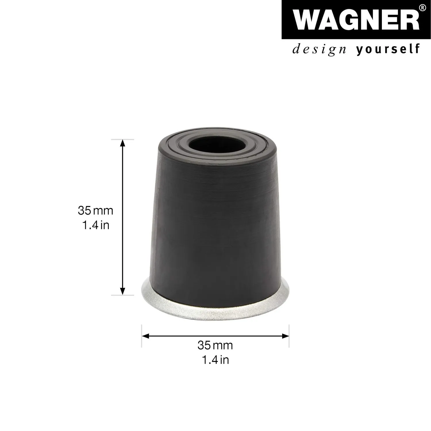 Wagner Vulkano Midi 15208111 fermaporta pavimento argento nero