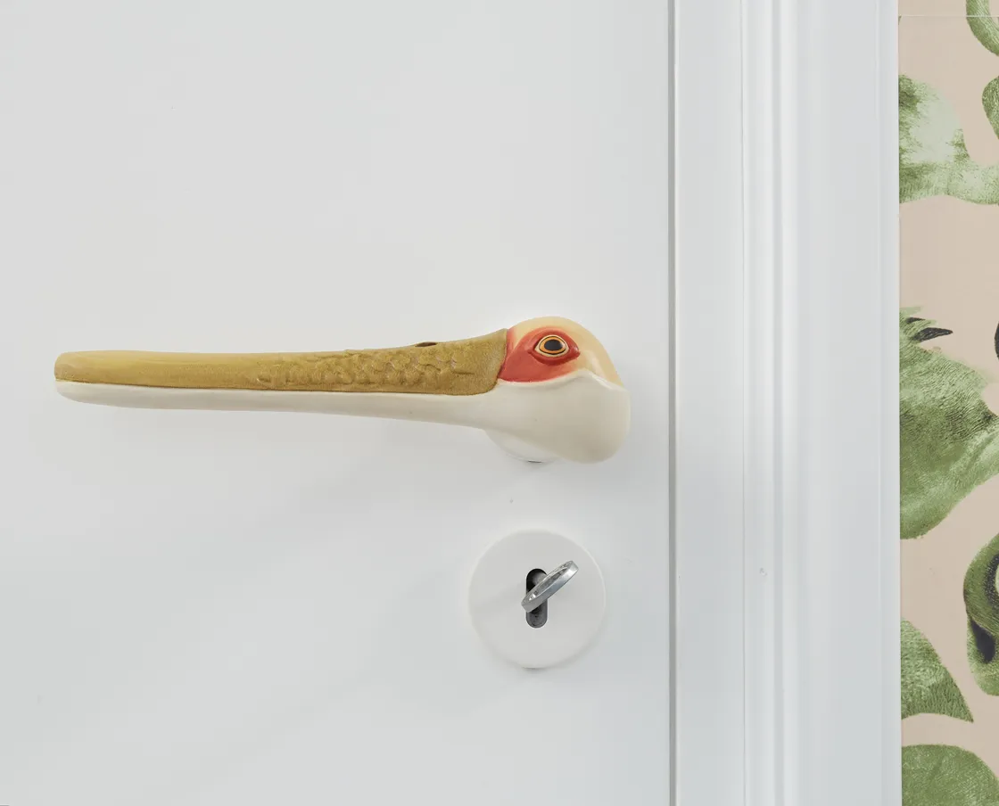 NIVA Libeccio maniglia porta legno colorata