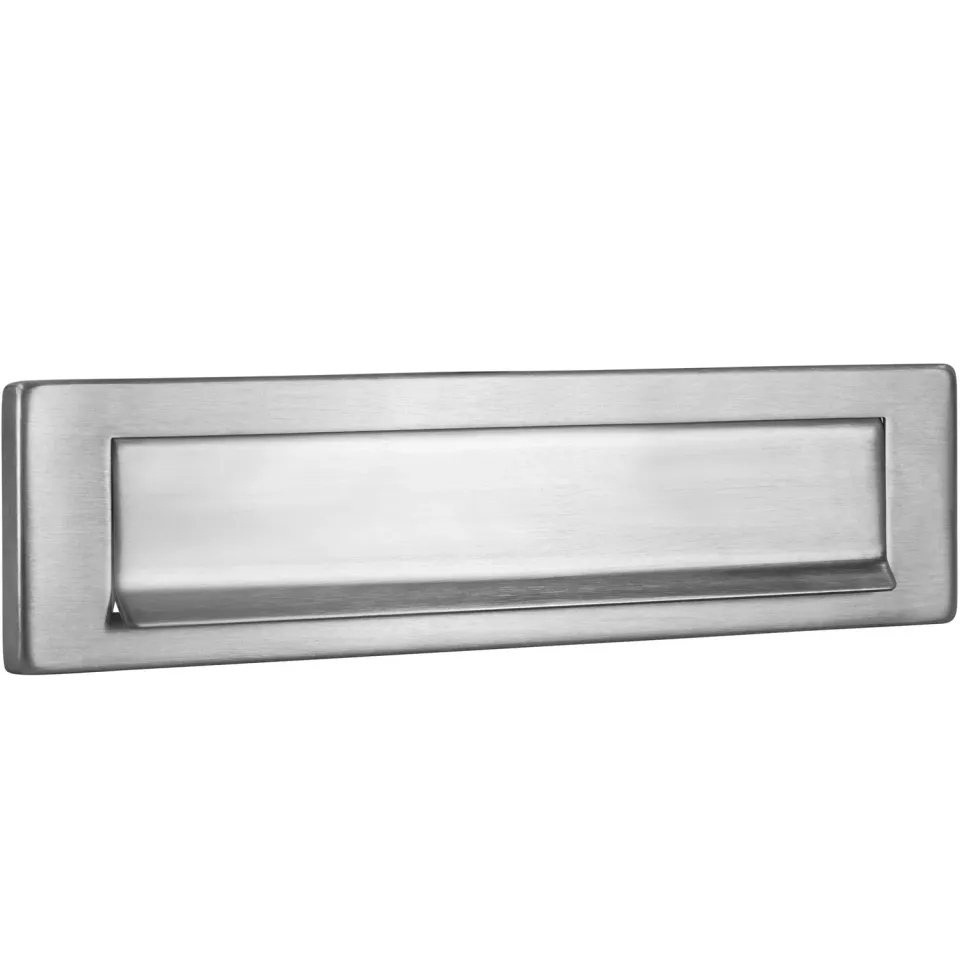 Gedotec sportello lettere inox 1 pezzo 340x76 esterno spazzolato