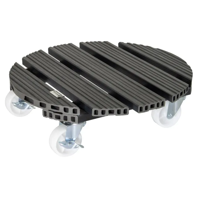 Wagner WPC carrello piante rotondo antracite D38,5 cm 150 kg