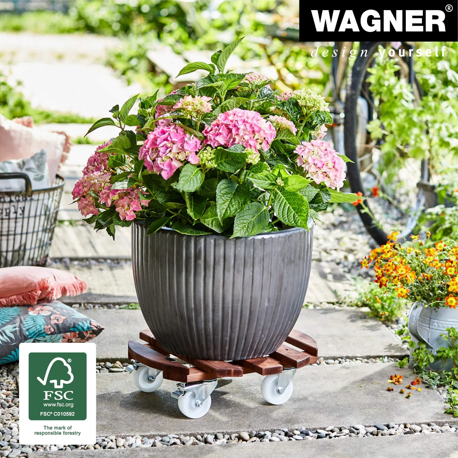 Wagner Paletti Big 20087101 carrello piante Ø45 cm 250 kg
