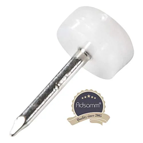 Adsamm PG-N-WH-10-4 pattini bianchi Ø10 mm 4 pezzi con chiodo