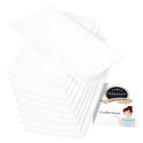 Adsamm Fogli Feltro Autoadesivo 100x200 mm Bianco 10 Pezzi 3,5 mm