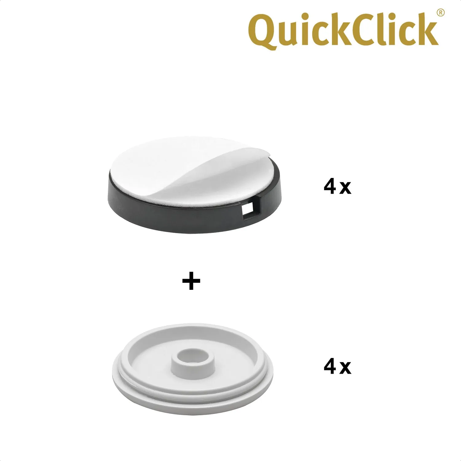 WAGNER QuickClick Pattini Mobili Ø 40 mm Set 4 Pezzi