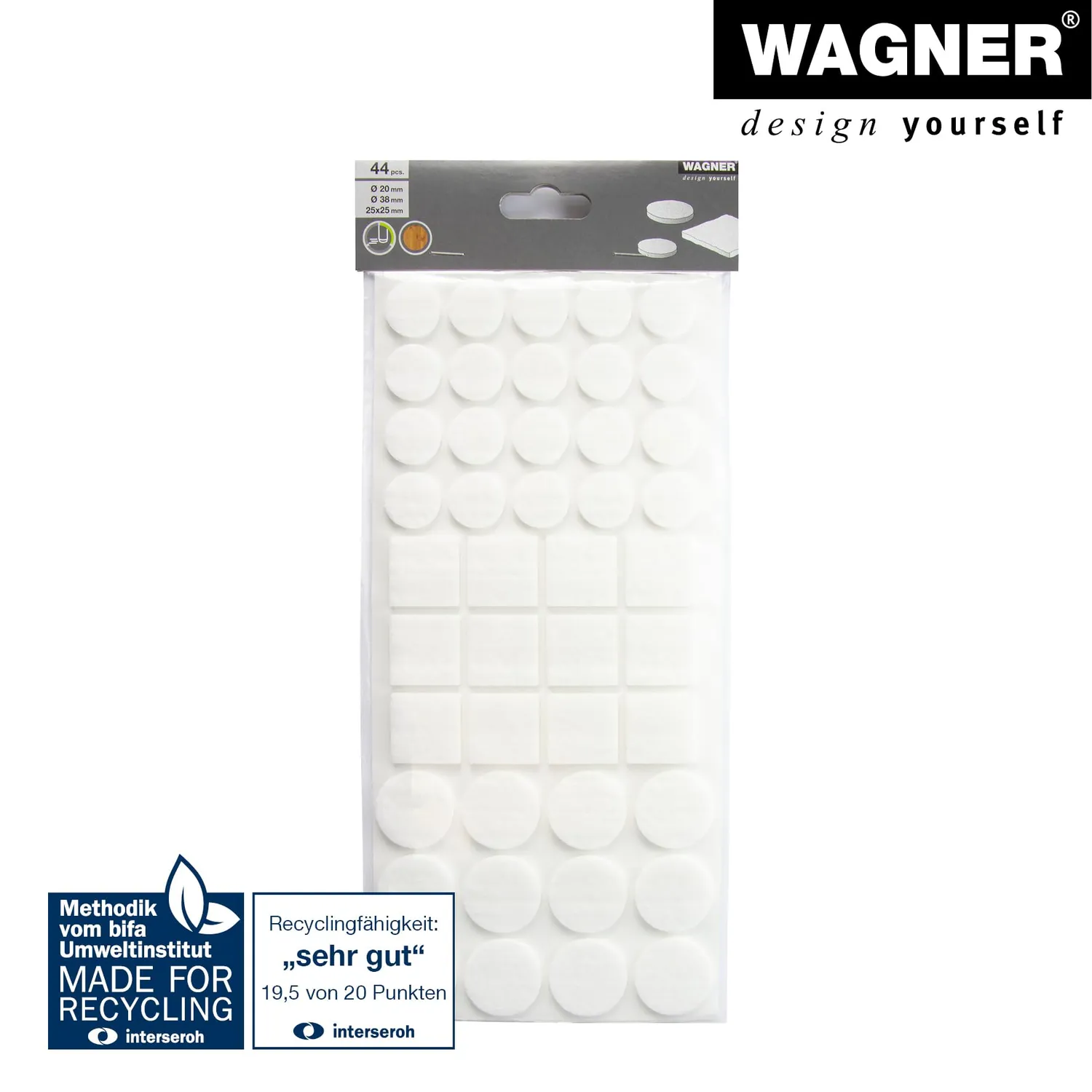 Wagner EH 1774 15177499 feltrini bianchi misti 44 pezzi assortiti