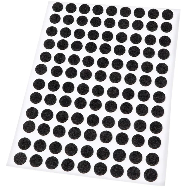 Adsamm Feltrini Autoadesivi Ø 10 mm Nero 108 Pezzi Ultrasottili