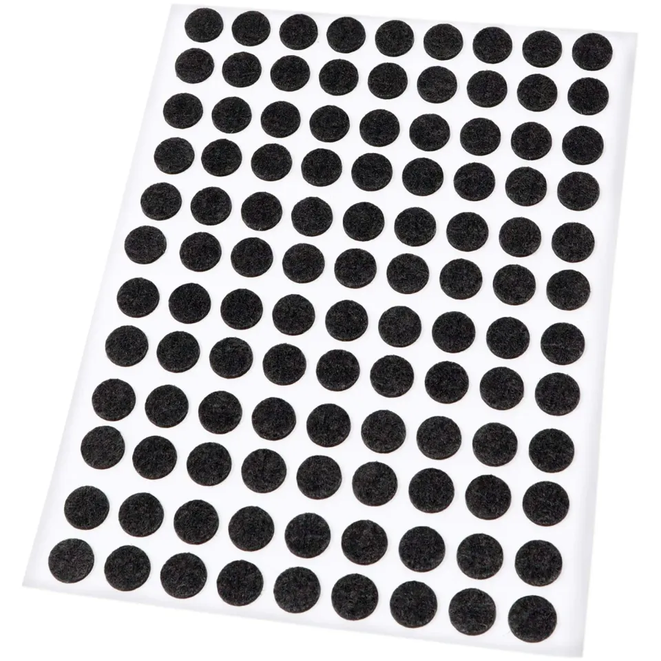 Adsamm Feltrini Autoadesivi Ø 10 mm Nero 108 Pezzi Ultrasottili
