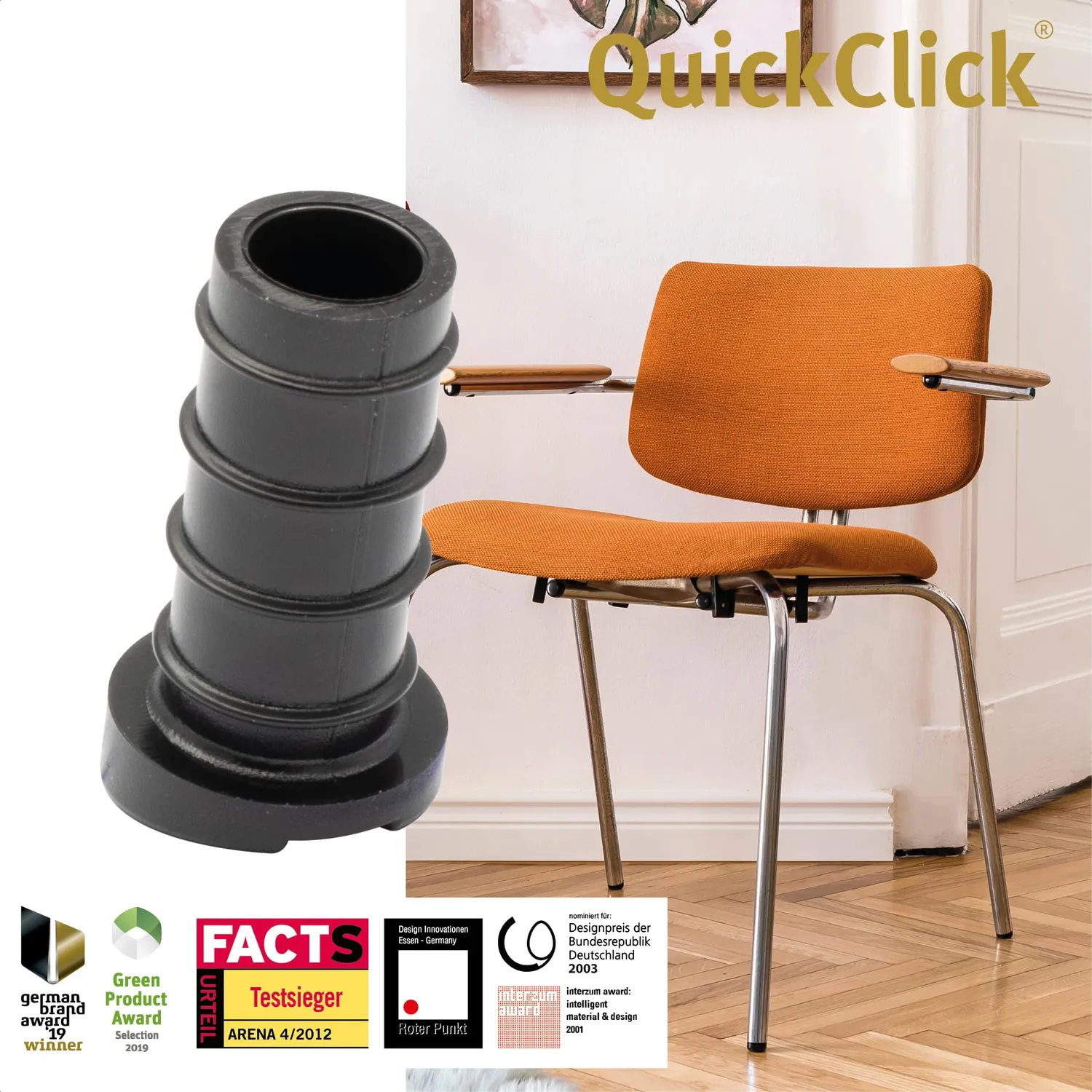 Wagner QuickClick 15786000 feltrini sedie 12/16 mm 12° 4 pezzi
