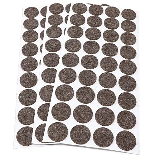 Adsamm Feltrini Ø 24 mm Marroni 108 Pezzi Lana