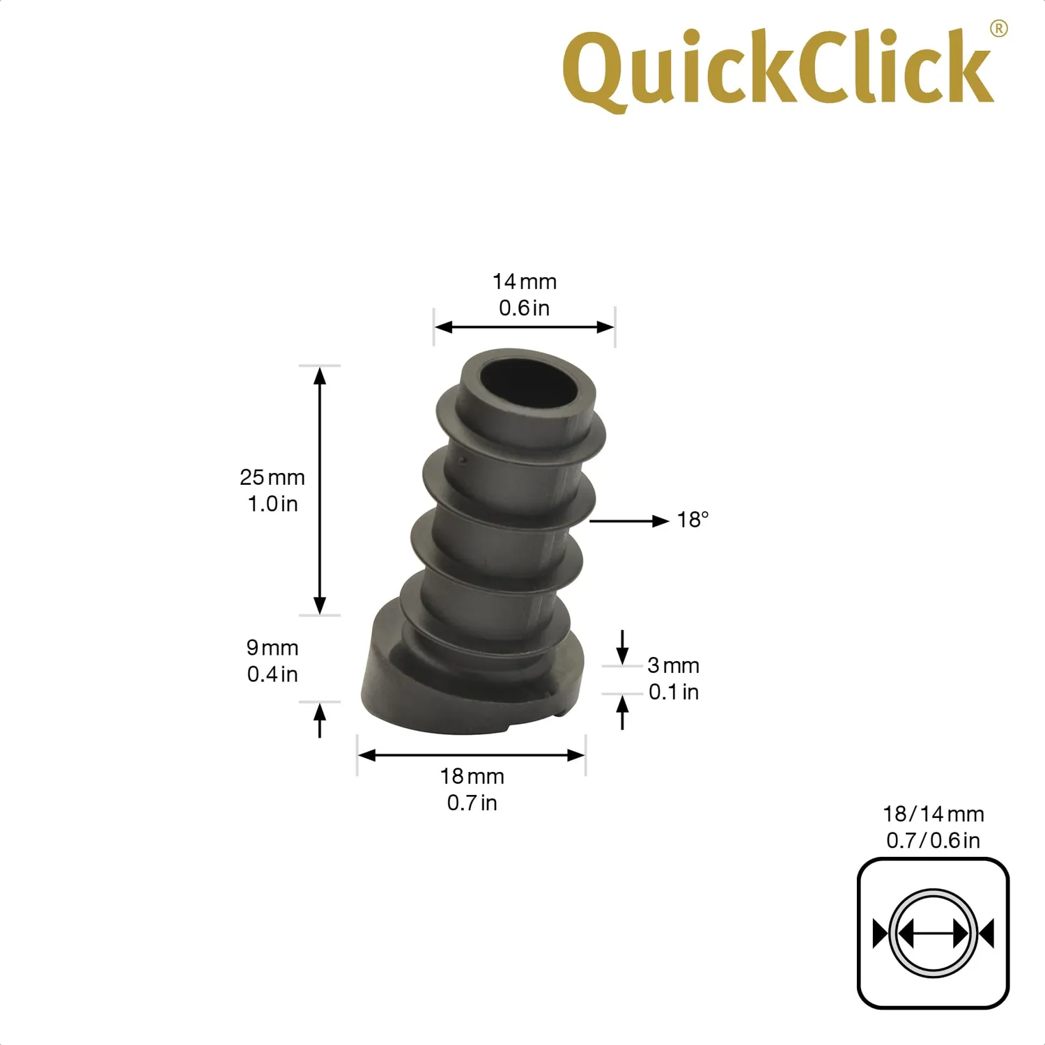 Wagner QuickClick 15786500 piedini da inserire 4 pezzi 14/18 mm