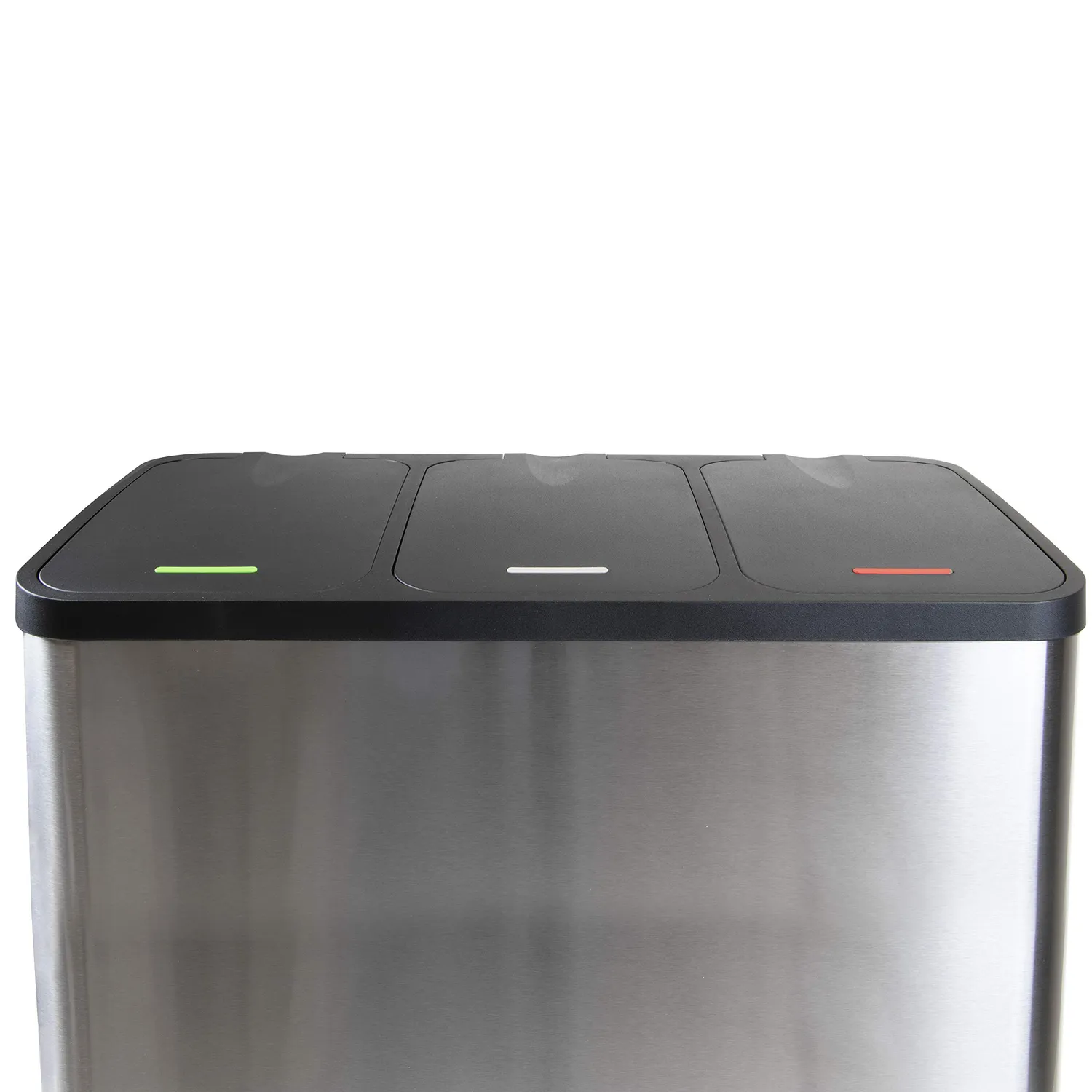 Emuca Harmony pattumiera 3 scomparti 45L acciaio soft
