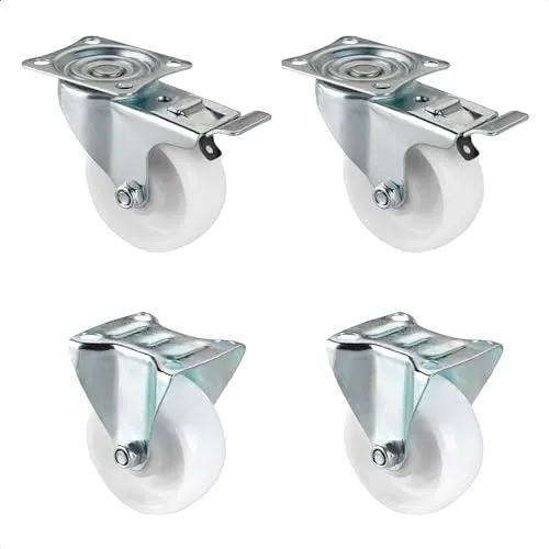 WAGNER ruote industriali Ø75 mm set 4 pezzi con freno