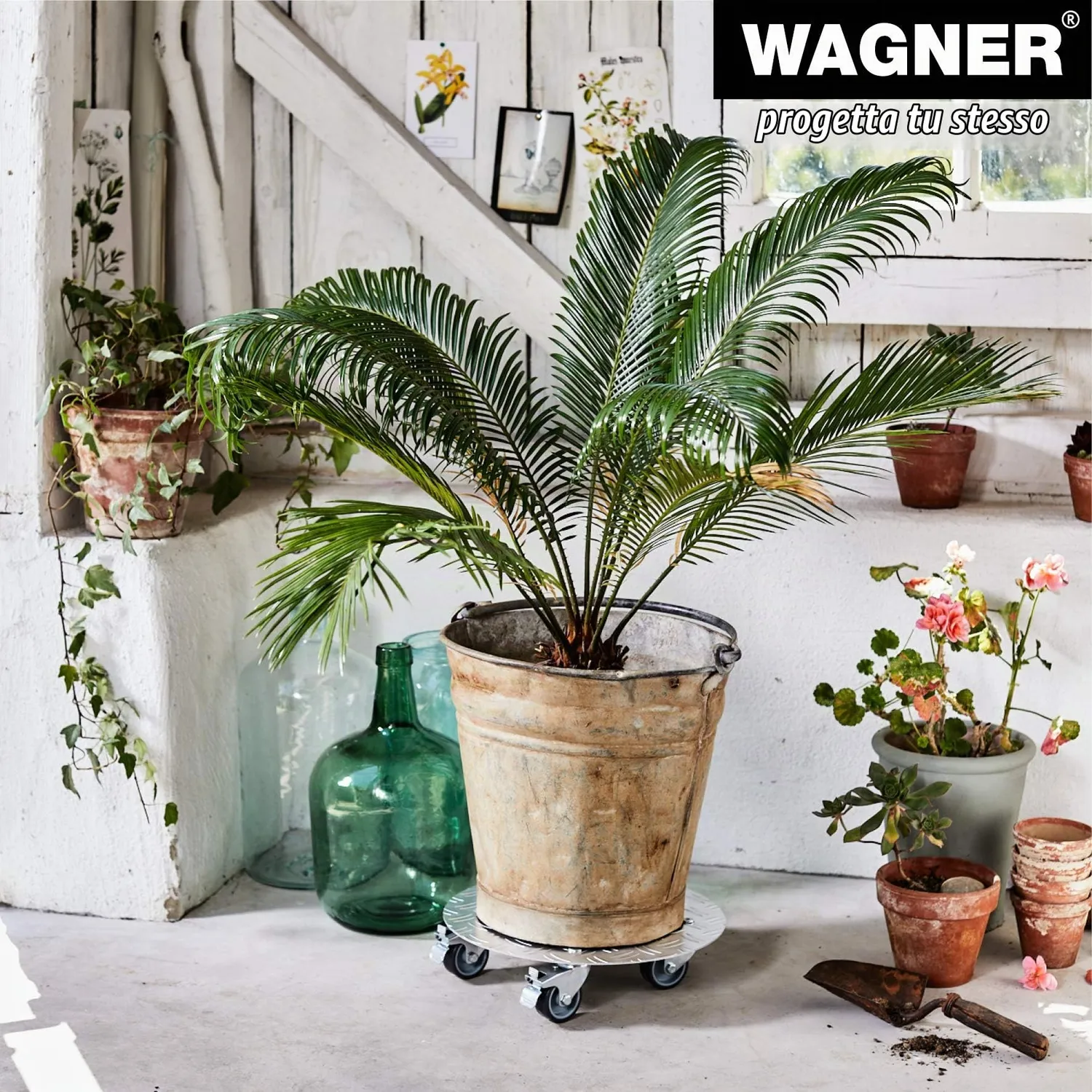 Wagner Alaska carrello piante Ø 30 cm alluminio 150 kg
