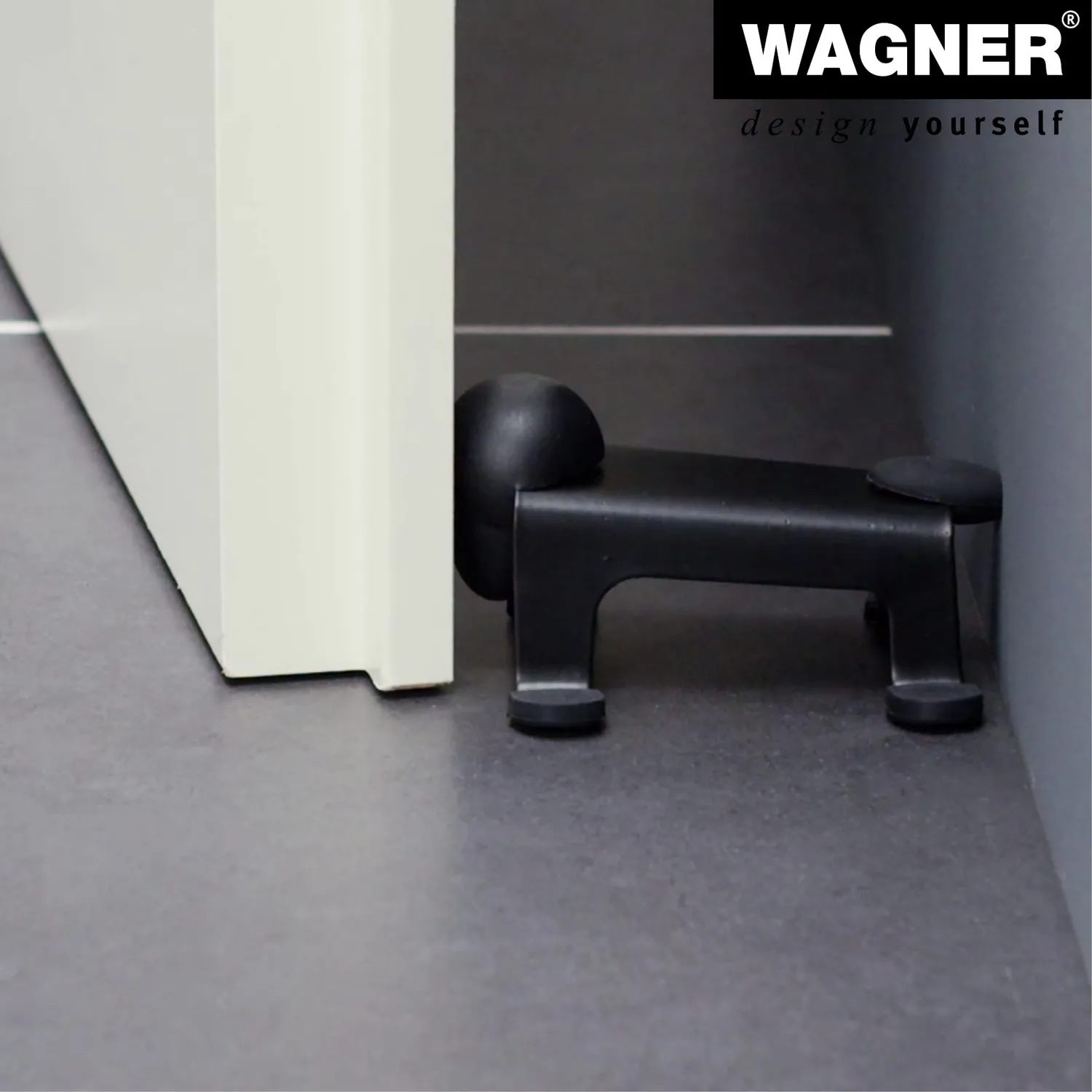 Wagner Dog Door Stop EH 5208 fermaporta da appoggiare nero 105 mm