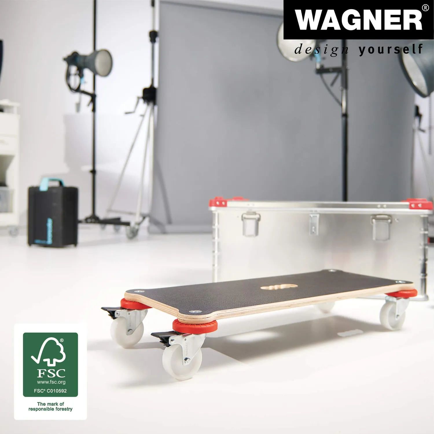 Wagner MM 1365 Carrello Trasporto 71x31 cm 200 kg Antiscivolo