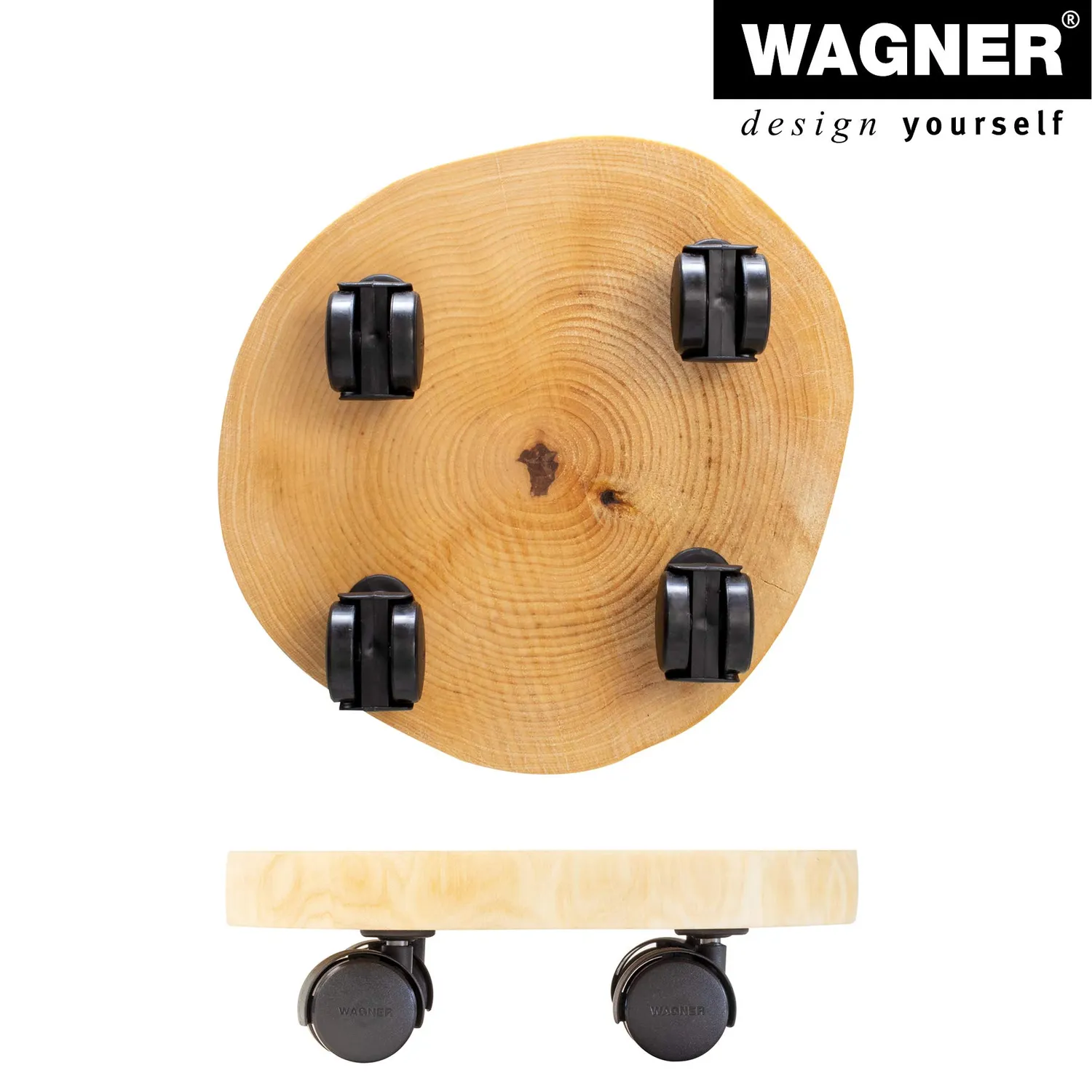 Wagner Carrello per Piante Tondo Betulla Ø 25-30 cm 100 kg