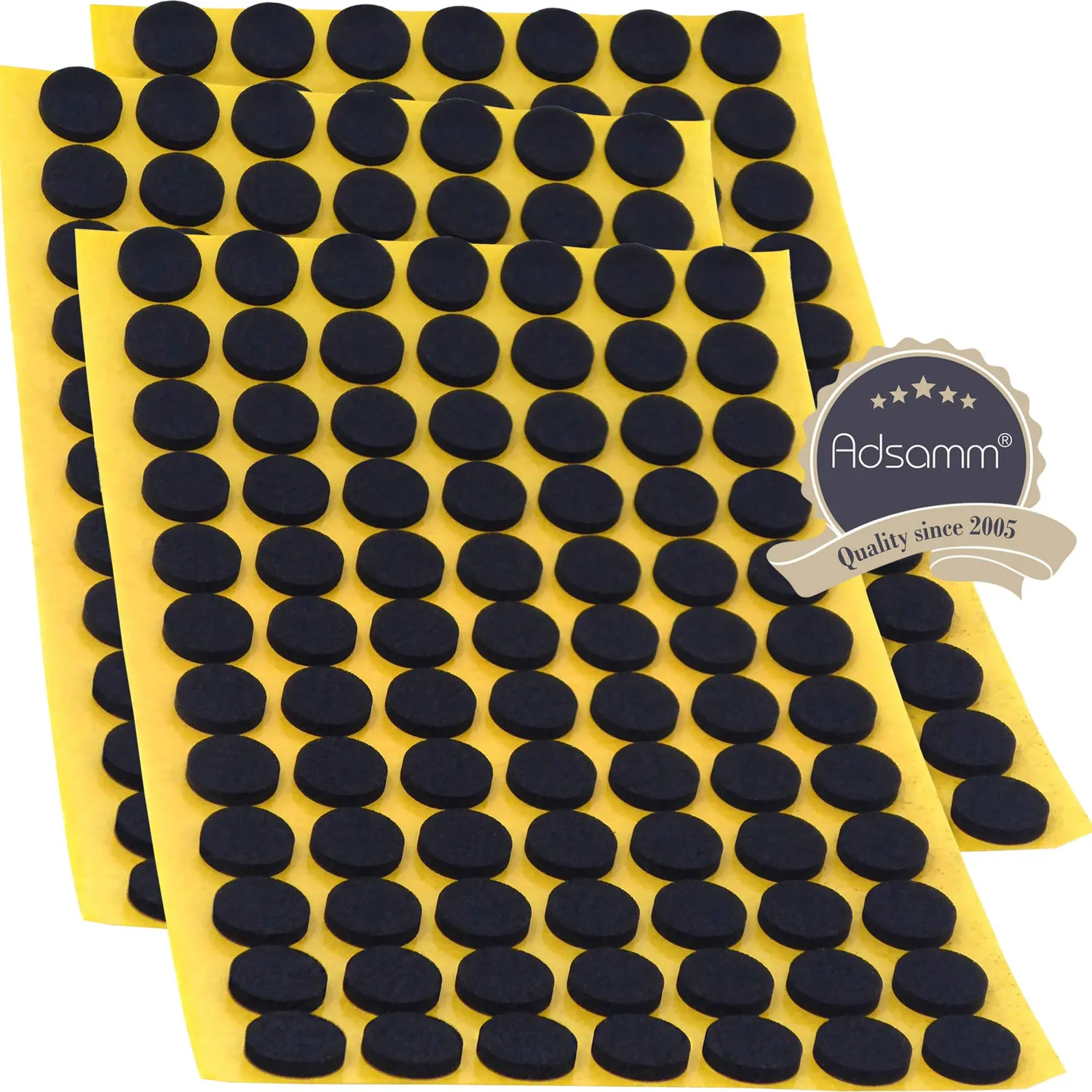 Adsamm Piedini Adesivi Ø 12 mm Neri 252 Pezzi Antiscivolo