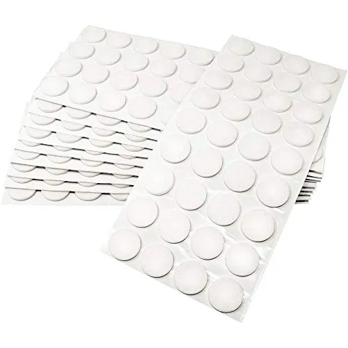 Adsamm Feltrini Autoadesivi Ø 24 mm 360 Pezzi Bianchi 3,5 mm