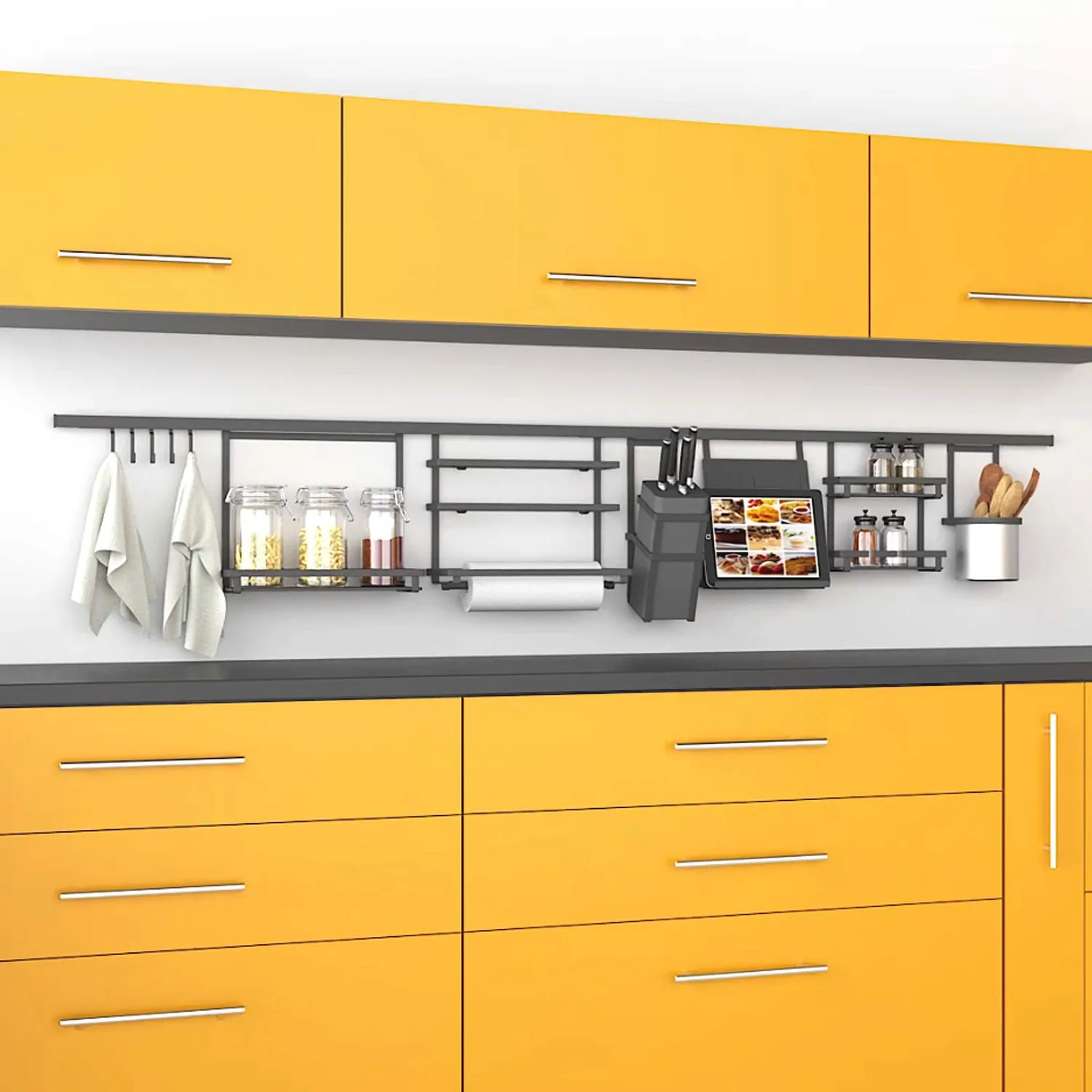 Emuca barra cucina a parete 110 cm antracite alluminio