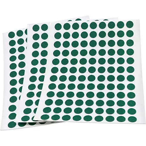 Adsamm feltrini autoadesivi rotondi 10 mm verde 324 pezzi ultrasottili