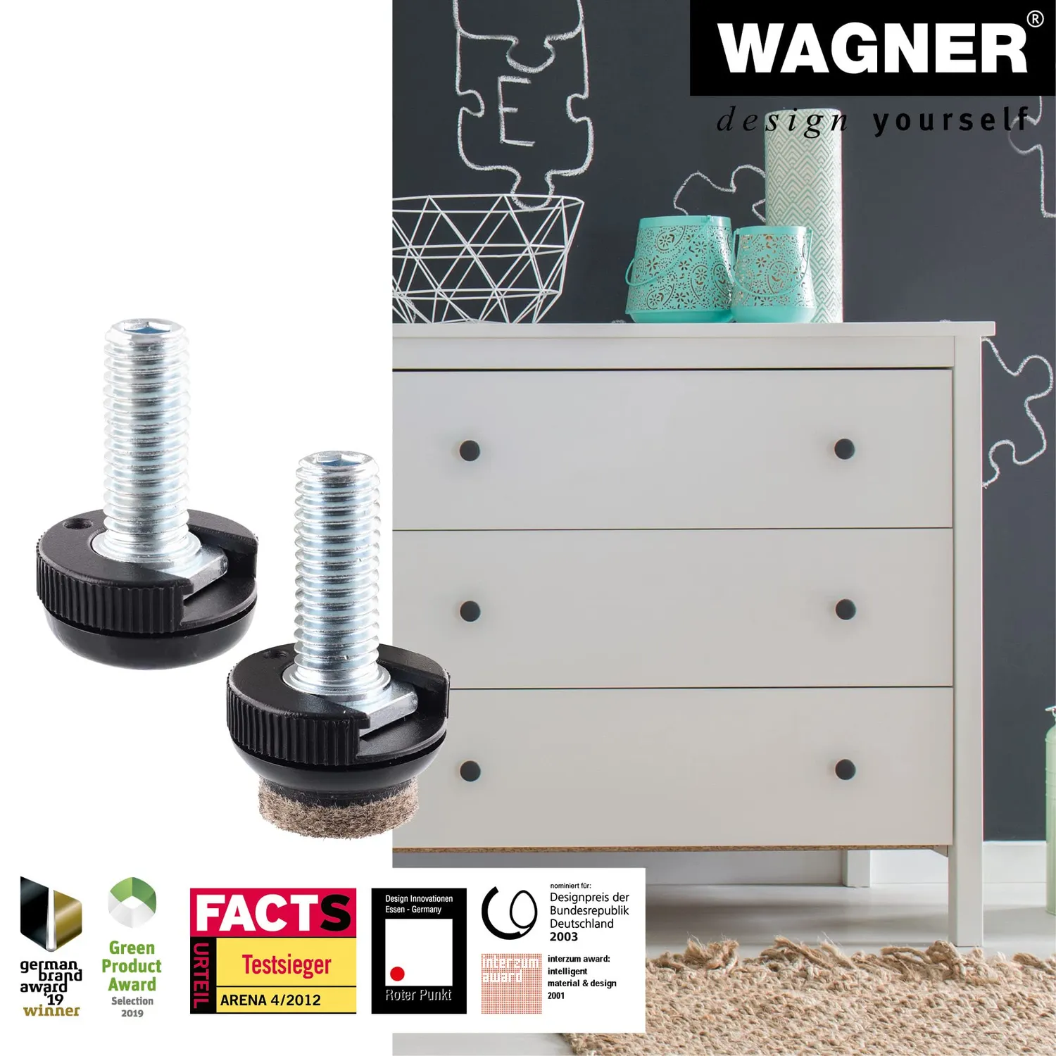 Wagner ST 4188 15418899 piedini livellamento 4 pezzi feltro
