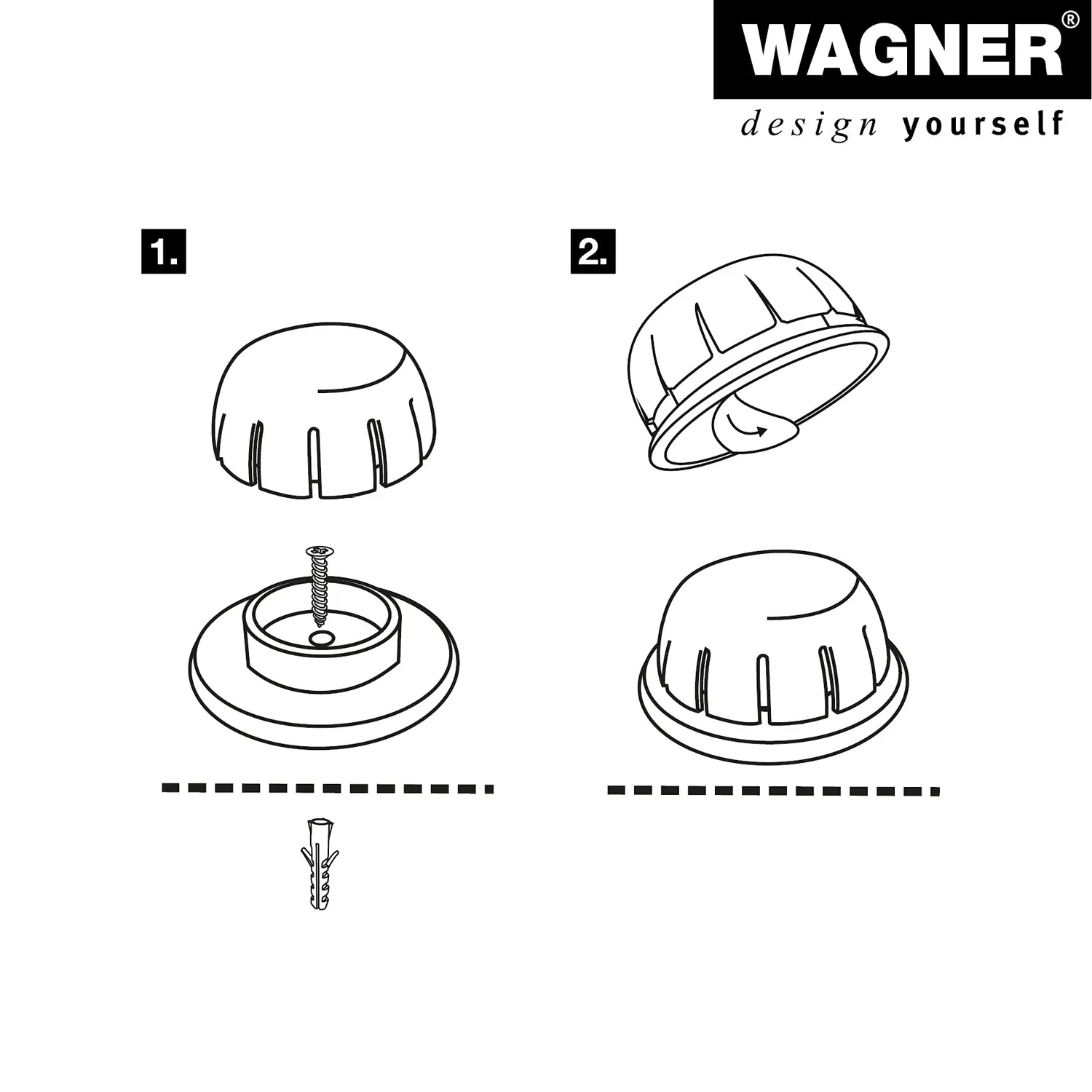 WAGNER Fermaporta pavimento 47x19 mm plastica stile retro