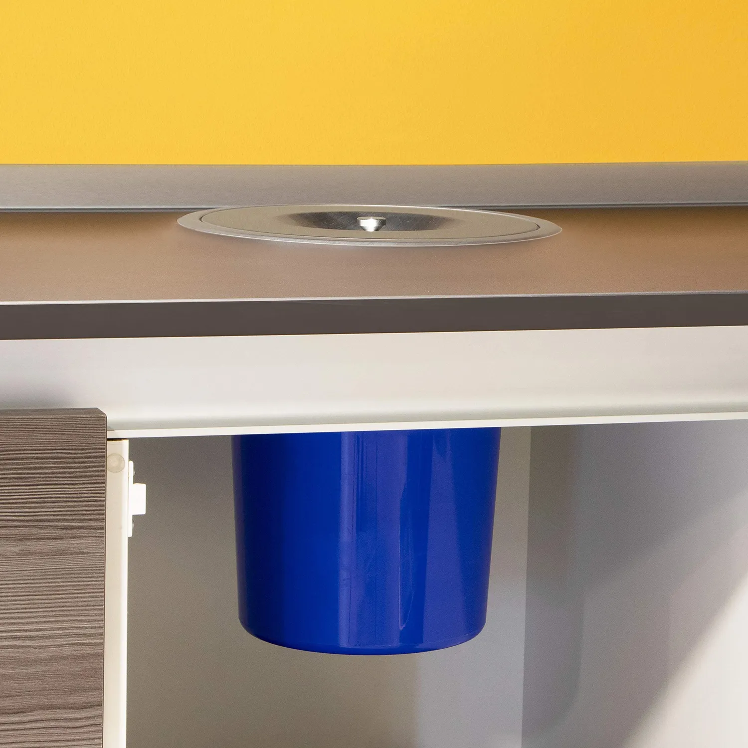 Emuca Pattumiera Incasso Cucina 7L Acciaio Inox