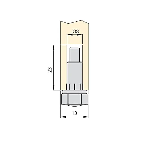 Emuca 2020015 piedino regolabile M6 20 pezzi bianco 18 mm